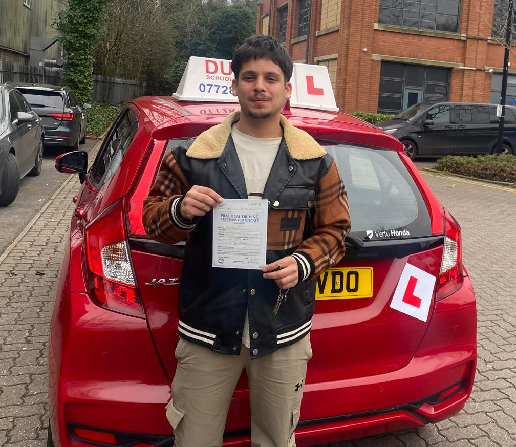 Student 3 - successful driving student at Durga School of Motoring, London