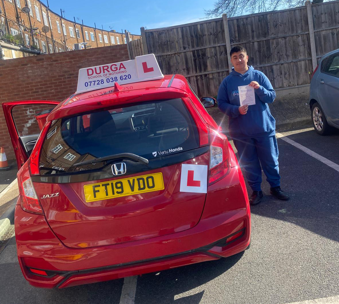 Student 12 - successful driving student at Durga School of Motoring, London