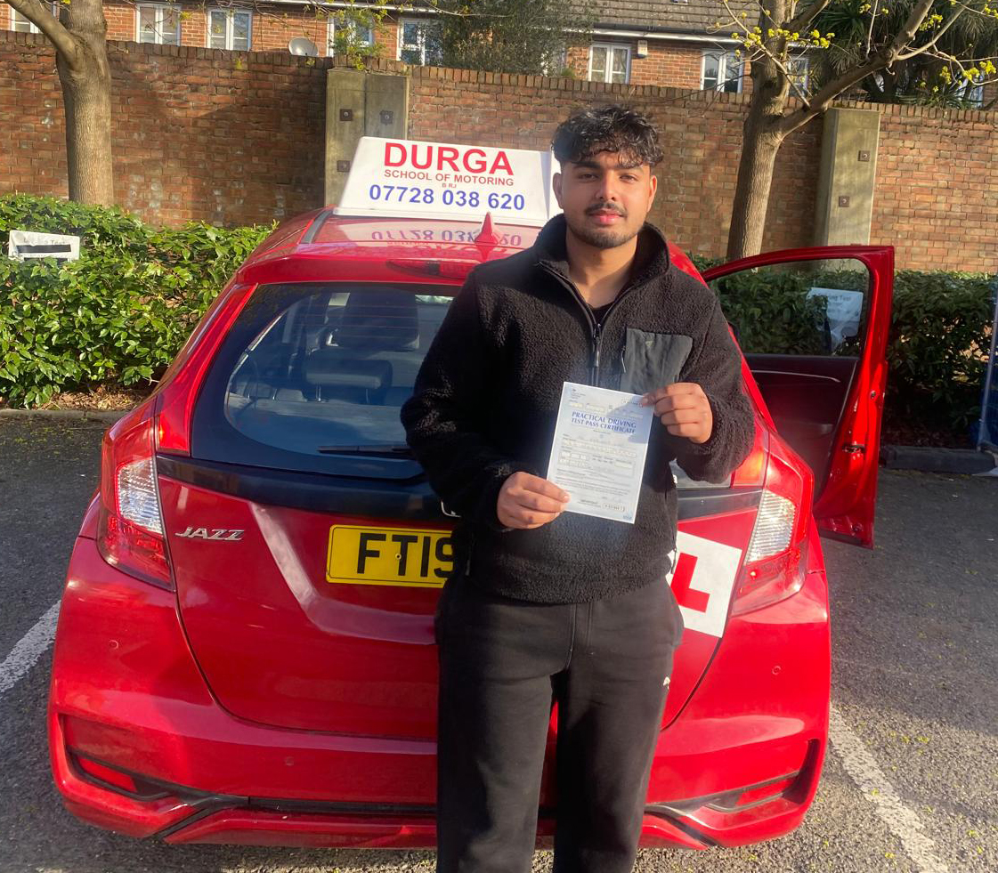 Student 13 - successful driving student at Durga School of Motoring, London