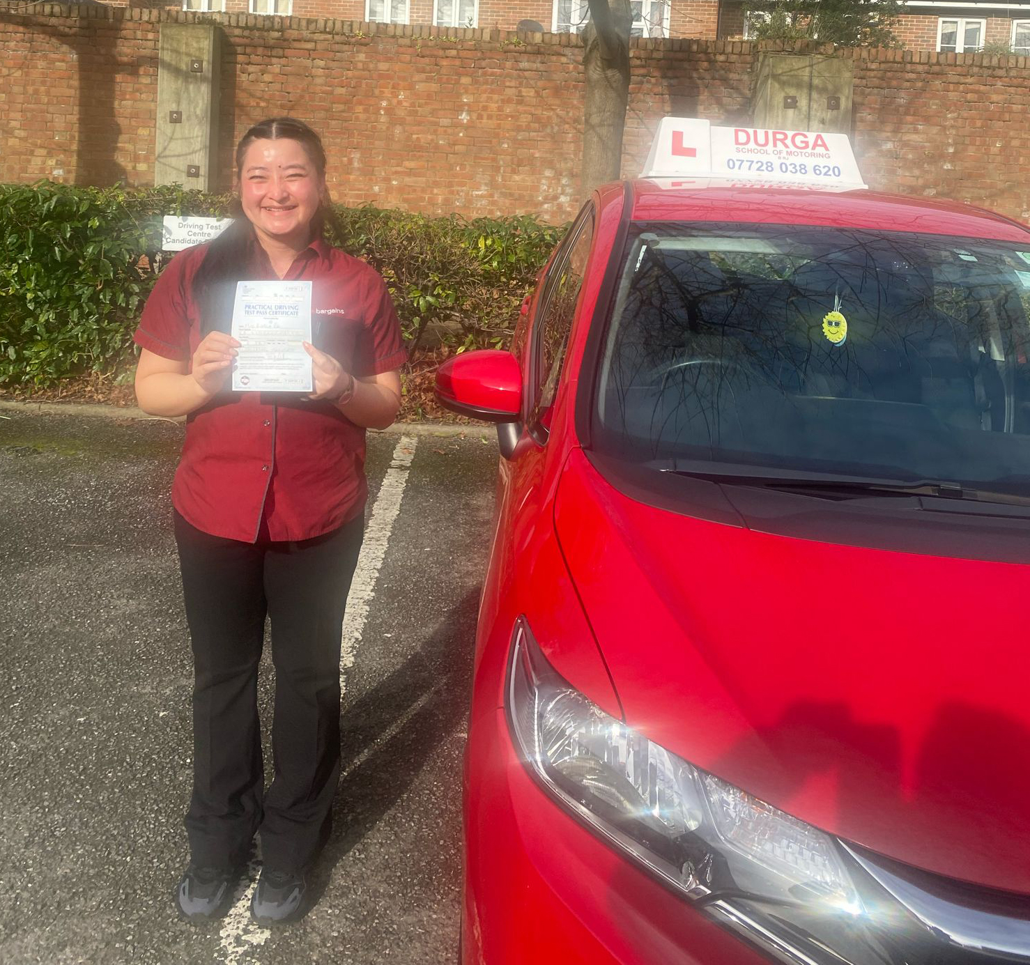 Student 16 - successful driving student at Durga School of Motoring, London