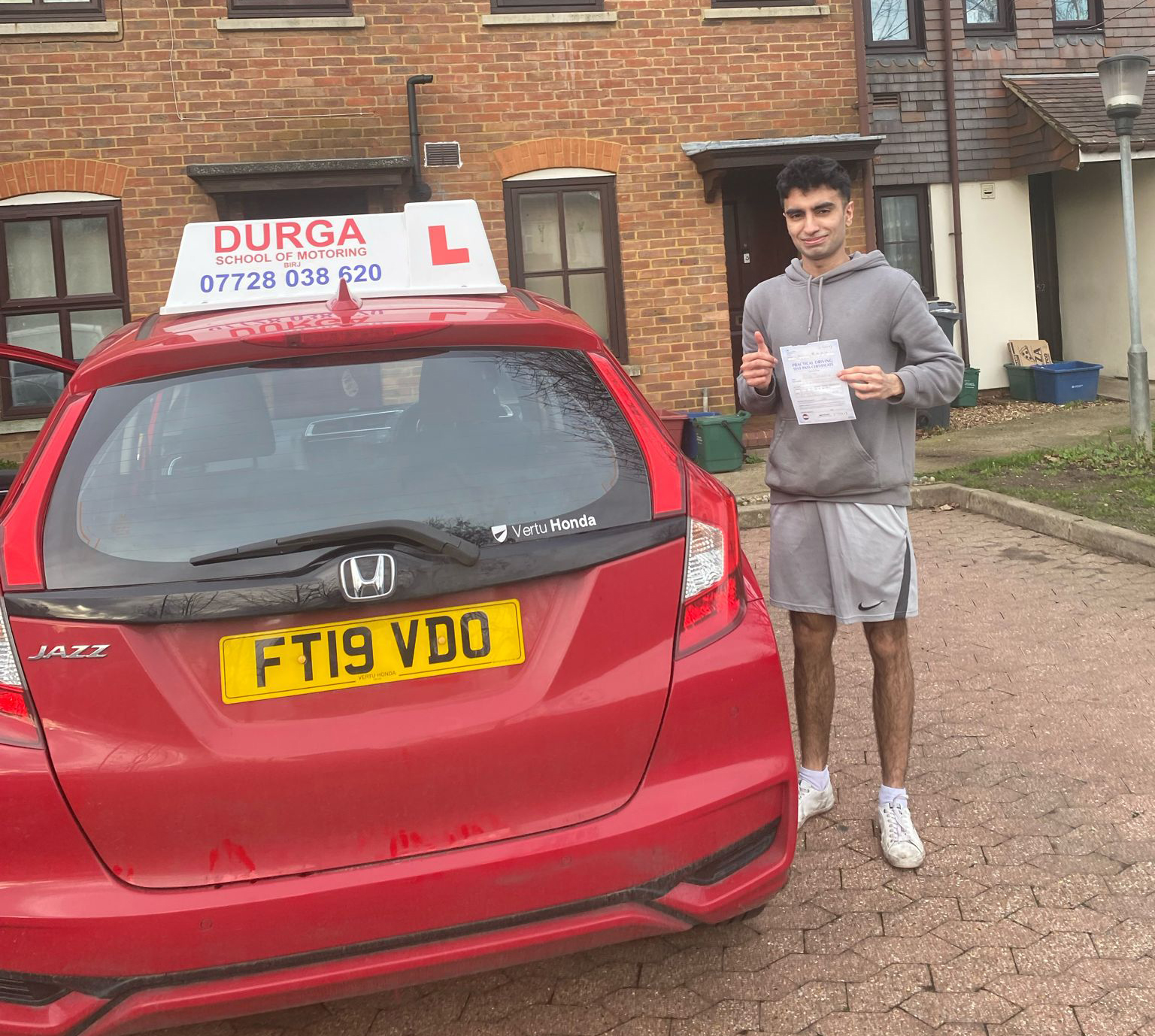 Student 18 - successful driving student at Durga School of Motoring, London