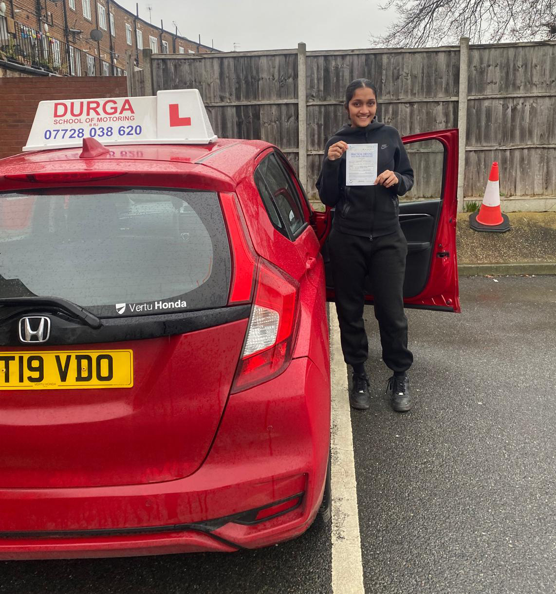 Student 4 - successful driving student at Durga School of Motoring, London