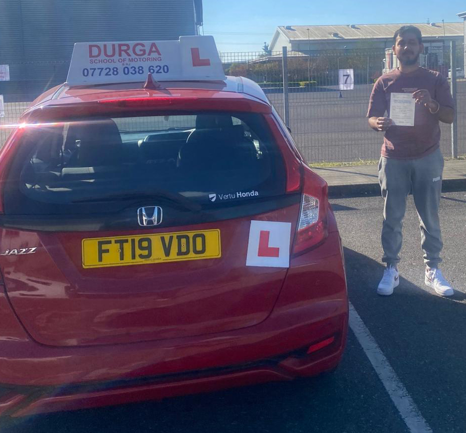 Student 9 - successful driving student at Durga School of Motoring, London