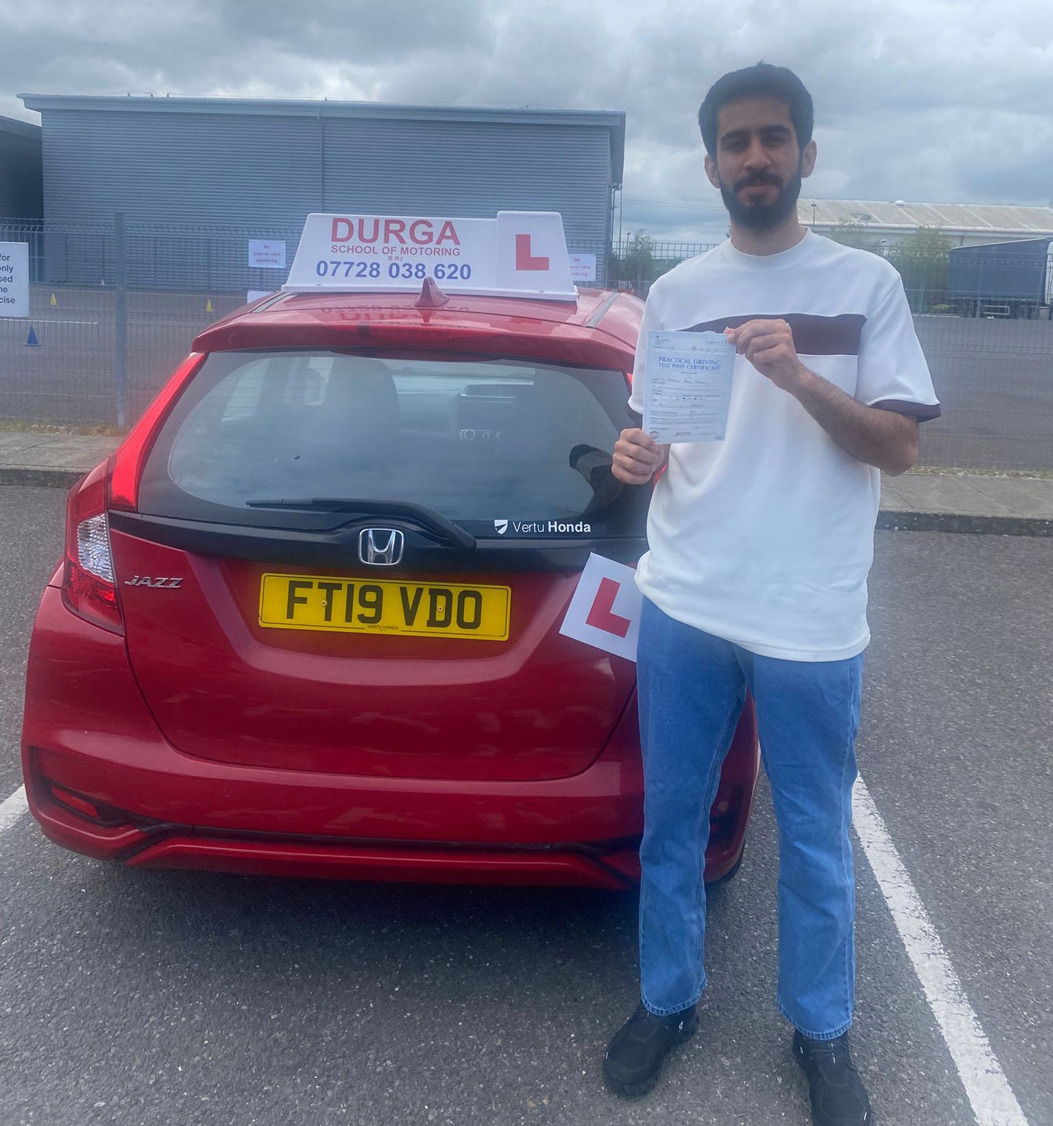 Student 1 - successful driving student at Durga School of Motoring, London