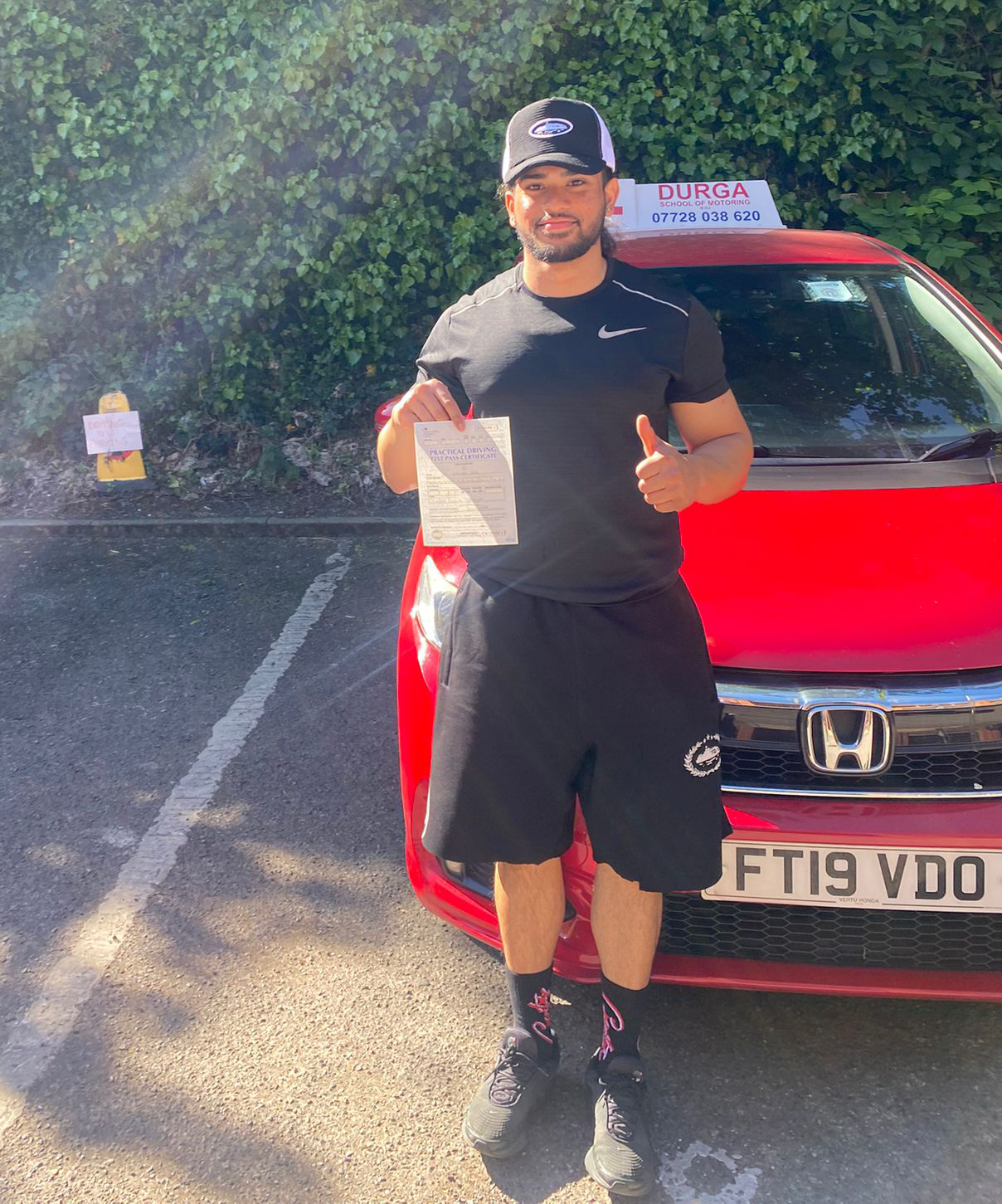 Student 2 - successful driving student at Durga School of Motoring, London